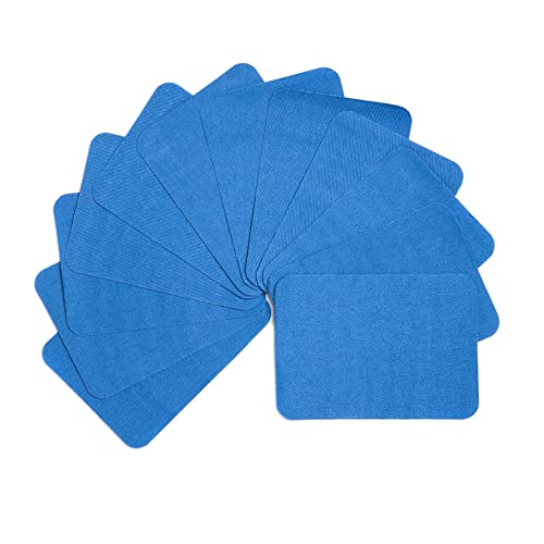 AXEN 12PCS Iron on Repair Patches, 100% Cotton Fabirc Mending Patches for Clothing, Pants, Dress, Shirts, Coats, Jeans and More, Blue von AXEN
