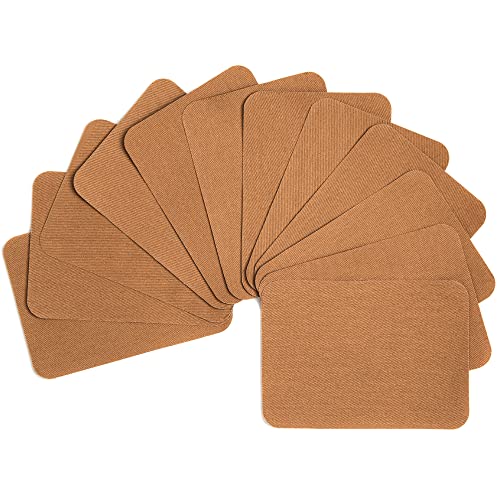 AXEN 12PCS Iron on Repair Patches, 100% Cotton Fabirc Mending Patches for Clothing, Pants, Dress, Shirts, Coats, Jeans and More, Brown von AXEN