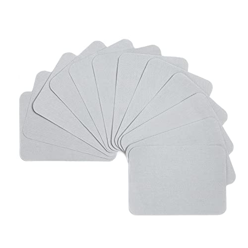 AXEN 12PCS Iron on Repair Patches, 100% Cotton Fabirc Mending Patches for Clothing, Pants, Dress, Shirts, Coats, Jeans and More, Grey von AXEN