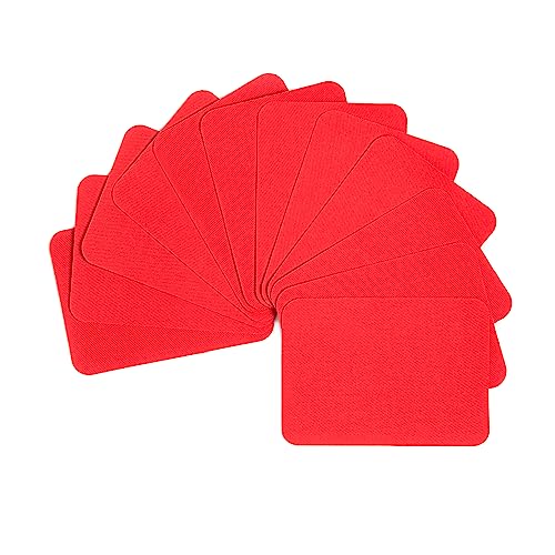 AXEN 12PCS Iron on Repair Patches, 100% Cotton Fabirc Mending Patches for Clothing, Pants, Dress, Shirts, Coats, Jeans and More, Red AXEN 12PCS Iron on Repair Patches, 100% Cotton Fabirc Mending Patches for Clothing, Pants, Dress, Shirts, Coats, Jeans and More, Red von AXEN