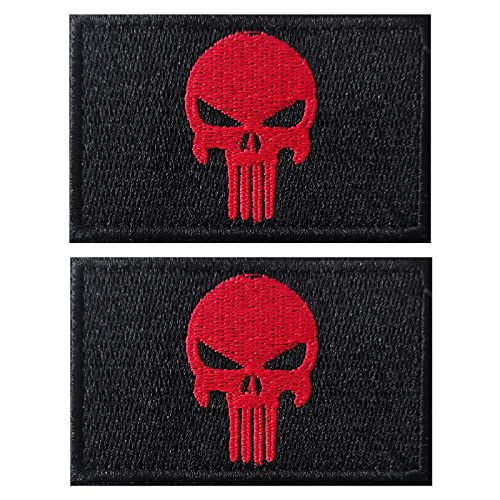 AXEN 2 Pieces Dead Skull Patch Tactical Morale Hook & Loop Patches for Tactical Gear Hat Backpack Jackets von AXEN
