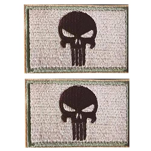 AXEN 2 Pieces Dead Skull Patch Tactical Morale Hook & Loop Patches for Tactical Gear Hat Backpack Jackets von AXEN
