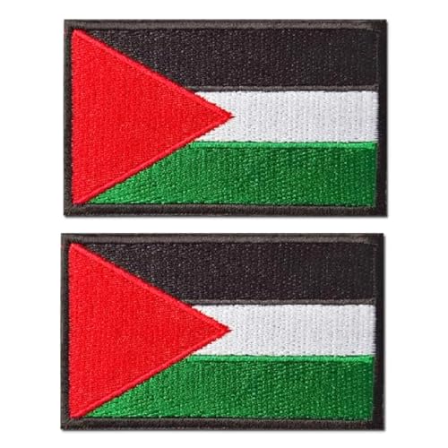 AXEN 2 Stück Palästina Flagge Patch Taktische Moral Palästinensische Flagge Loop und Haken Design Militär Uniform Emblem Patches AXEN 2 Stück Palästina Flagge Patch Taktische Moral Palästinensische Flagge Loop und Haken Design Militär Uniform Emblem Patches von AXEN