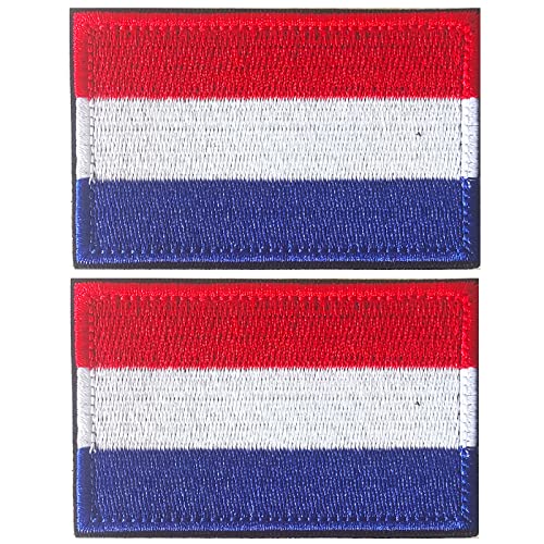 AXEN Netherlands Flag Patch, Embroidered Netherlands Flag Tactical Patches Hook and Loop Applique for Military Uniform Tactical Bag Jacket Jeans Hat von AXEN