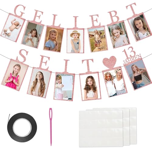13 Geburtstag MäDchen, Geburtstagsdeko für Teenager Mädchen, Fotogirlande von 1 Bis 13 Jahre, 6 Zoll Foto Hängende Wanddekoration, Deko 13 Geburtstag für Mädchen Jungen Party Deko 13 Geburtstag MäDchen, Geburtstagsdeko für Teenager Mädchen, Fotogirlande von 1 Bis 13 Jahre, 6 Zoll Foto Hängende Wanddekoration, Deko 13 Geburtstag für Mädchen Jungen Party Deko von AXERHK