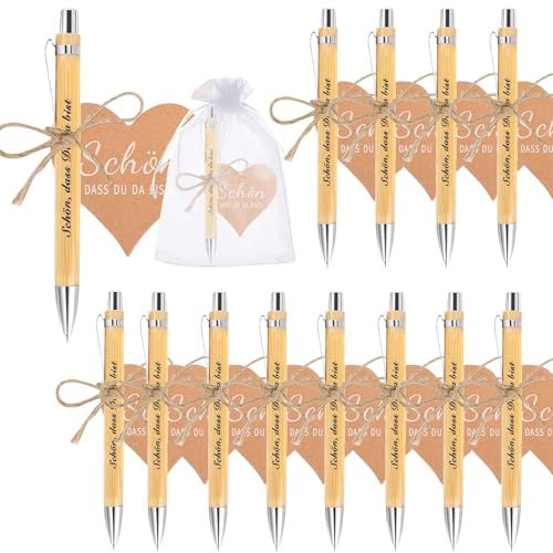 AXERHK 90 Stück Gastgeschenke Hochzeit Holz Kugelschreiber Schön Das Du Da Bist Mit Lesezeichen Druckkugelschreiber Geschenkset für Hochzeit Kommunion Taufe Geburtstag AXERHK 90 Stück Gastgeschenke Hochzeit Holz Kugelschreiber Schön Das Du Da Bist Mit Lesezeichen Druckkugelschreiber Geschenkset für Hochzeit Kommunion Taufe Geburtstag von AXERHK