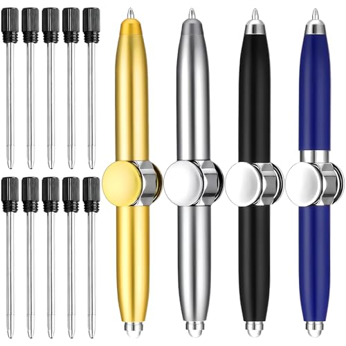 AXERHK Fidget Pen, kugelschreiber, 14 Teiliges Set Enthalten 4 Stück Fidget Pen und 10 Nachfüllungen, Spinning Coole Gadgets für Büro, Schule und Geschenke AXERHK Fidget Pen, kugelschreiber, 14 Teiliges Set Enthalten 4 Stück Fidget Pen und 10 Nachfüllungen, Spinning Coole Gadgets für Büro, Schule und Geschenke von AXERHK
