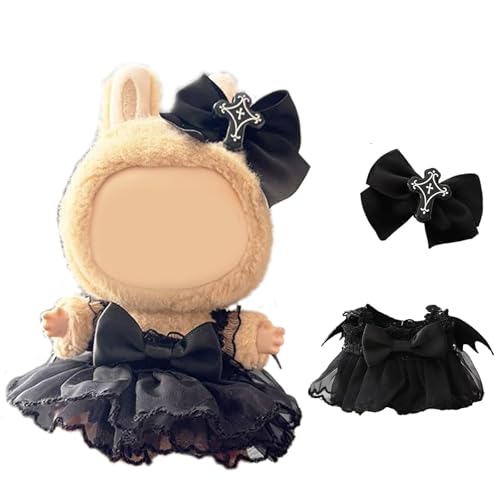 La-bu Puppe Kleidung, 2 Stück Puppe Accessoires Set Inklusive Haarschleife und Kleid Schwarze Puppenkleidung und Zubehör für alle Puppen La-bu Puppe Kleidung, 2 Stück Puppe Accessoires Set Inklusive Haarschleife und Kleid Schwarze Puppenkleidung und Zubehör für alle Puppen von AXERHK