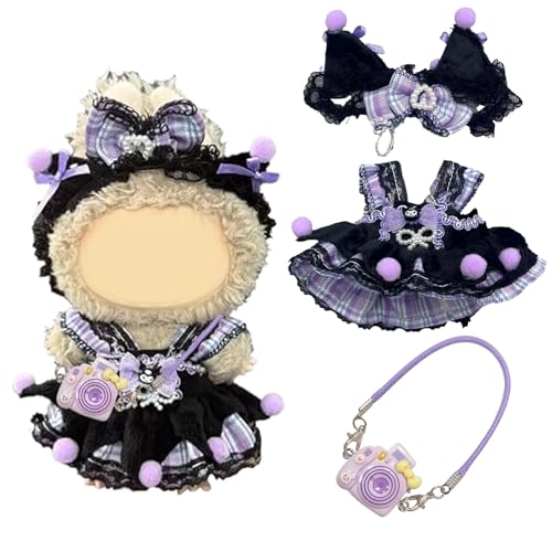 La-bu Puppe Kleidung, 3 Stück Set mit Kleid, Haarschleife und Kamera, Stylische Puppenkleidung und Accessoires für Alle Puppen, Perfekte Outfit-Kombination für Spiel und Dekoration La-bu Puppe Kleidung, 3 Stück Set mit Kleid, Haarschleife und Kamera, Stylische Puppenkleidung und Accessoires für Alle Puppen, Perfekte Outfit-Kombination für Spiel und Dekoration von AXERHK