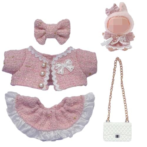 La-bu Puppe Kleidung, 4 Stück Rosa Set, Passend Für Alle Puppen, Stilvolles Puppenkleidung Set Mit Accessoires, Ideal Für Puppenmode Und Spielzeug La-bu Puppe Kleidung, 4 Stück Rosa Set, Passend Für Alle Puppen, Stilvolles Puppenkleidung Set Mit Accessoires, Ideal Für Puppenmode Und Spielzeug von AXERHK