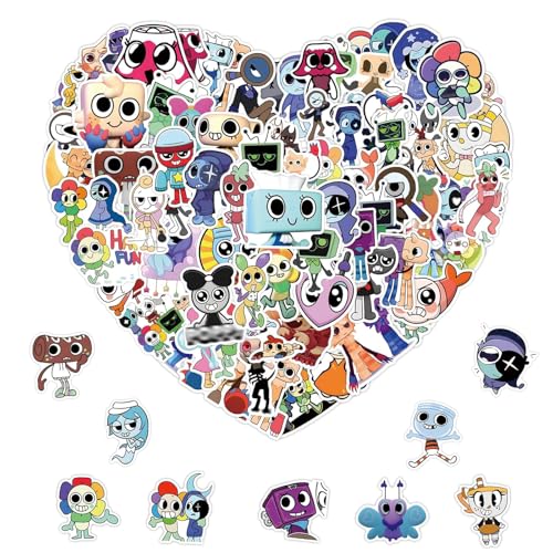 Scrapbook Stickers, 108 Stück Cartoon Game Aufkleber, Wasserdichte Cute Vinyl DIY Aufkleber für Skateboard Auto Laptop Gitarre, Jugendliche Kinder von AXERHK