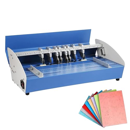 Elektrische Papier-Rill- und Perforiermaschine, 3-in-1-Rillmaschine mit einstellbarer Punktlinien-Rillung und präziser Skala, 520 mm Papier-Rill- und Falzmaschine, effizientes Schneiden von AXGCAA