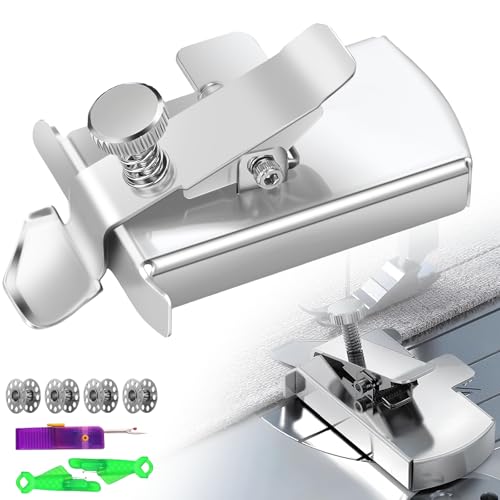 Magnetische Nahtführung, Magnetischer Nahtführer, Nähmaschinen Zubehör,Seam Guide Magnetische, Enthalten 1 Magnetische Nahtführung 4 Spulen Nähmaschine 2 Nadeleinfädler 1 Skalierbar Nahttrenner von AXGG