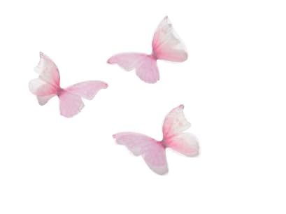 Elegante Butterfly Cake Decorations Set mit 30PCS einlagrige Tüll Schmetterlingsflügel ,3cm*2cm Rosa, Lila und Blau für Hochzeit und Geburtstag Elegante Butterfly Cake Decorations Set mit 30PCS einlagrige Tüll Schmetterlingsflügel ,3cm*2cm Rosa, Lila und Blau für Hochzeit und Geburtstag von AXOBOG