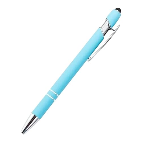 AXPTI 20–200 Kugelschreiber, Großhandel, Metall-Kugelschreiber, Touchscreen-Stift, Büro, Schule, Werbung, Stift, individuelles Logo, Text, Lasergravur (Himmelblau, 100 Stück) von AXPTI