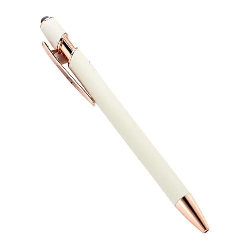 AXPTI 20–200 Kugelschreiber, Großhandel, Metall-Kugelschreiber, Touchscreen-Stift, Büro, Schule, Werbung, Stift, individuelles Logo, Text, Lasergravur (cremefarben), 200 Stück von AXPTI