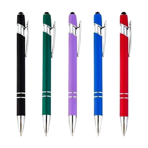 AXPTI 20–200 Kugelschreiber, Großhandel, Metall-Kugelschreiber, Touchscreen-Stift, Büro, Schule, Werbung, Stift, individuelles Logo, Text, Lasergravur (gemischtes Silber, 200 Stück) von AXPTI