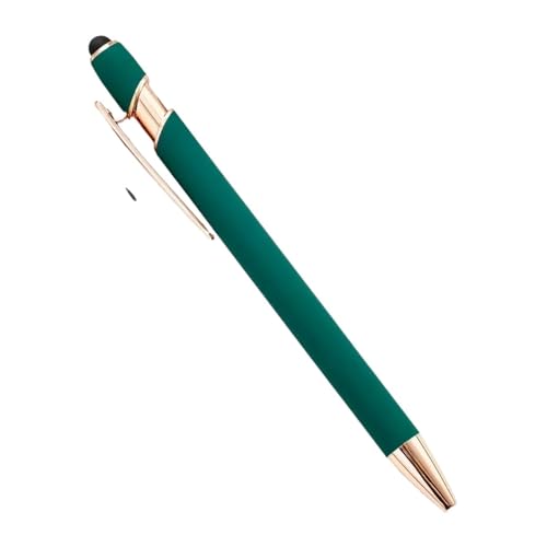 AXPTI 20–200 Stifte, Großhandel, Metall-Kugelschreiber, Touchscreen-Stift, Büro, Schule, Werbung, Stift, individuelles Logo, Text, Lasergravur (Grün (Rose), 200 Stück von AXPTI