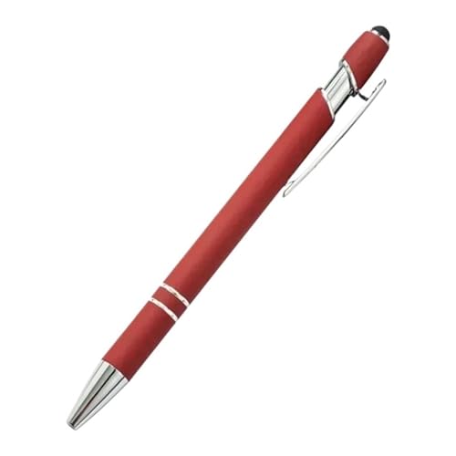 AXPTI 20–200 Stifte Großhandel Metall Kugelschreiber Touchscreen Stift Büro Schule Werbung Stift Custom Logo Text Lasergravur (Weinrot, 200 Stück) von AXPTI