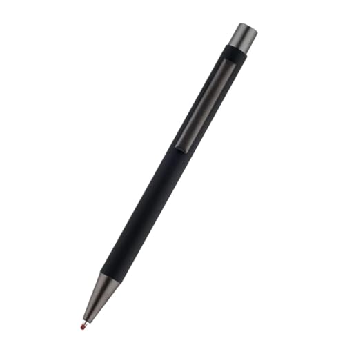 AXPTI 50 Stück Metall-Kugelschreiber, Werbungsstift, Gummi-Textur, individuelles Logo, Textgravur, Lasergravur, personalisierbarer Namen-Logo-Stift (schwarz) von AXPTI
