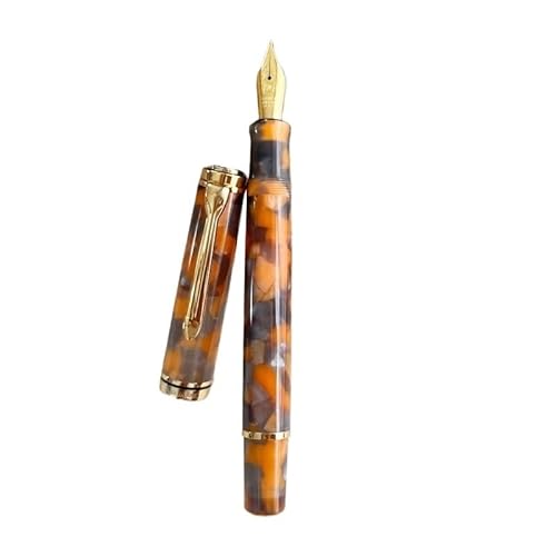 AXPTI Acryl-Füllfederhalter, weich, Nr. 6/35# F/M/B, 0,5/0,7 mm, gebogene Feder, Tintenstift, Studenten, Schreiben, Geschenkstift (Q, 0,7) von AXPTI