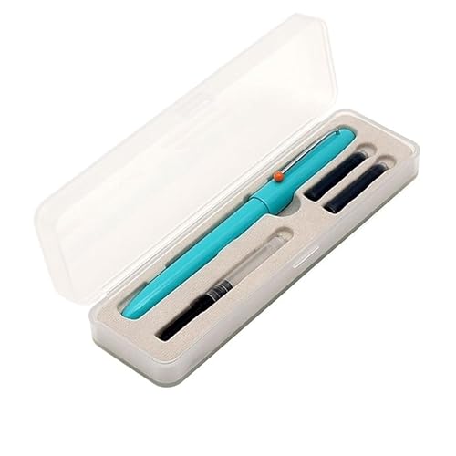 AXPTI EF Retro-Füllfederhalter, 0,38 mm, Geschenkbox, Federschreiber für Schule, Schreibwaren, Büro, Kunstbedarf (grün) von AXPTI