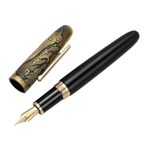 AXPTI Füllfederhalter, High-End-Schreibwaren, Retro-Tintenstifte zum Schreiben, Unterschrift, Geschenksammlung, Stift (Violett, F 0,5 mm) von AXPTI