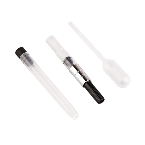 AXPTI Füllfederhalter, Metall, silberfarben, Druckstift, Streifenmuster, EF, 0,4 mm Spitze, Schreibstift für Studenten, Geschenk, Bürobedarf (Tintenbeutel B Set) von AXPTI