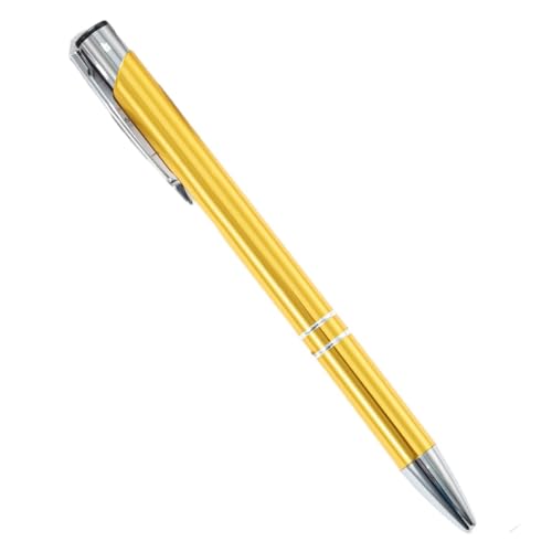 AXPTI Kugelschreiber, Schwarz, Blau, Tinte, Schule, Büro, Studenten, Unterschrift zum Schreiben von Schreibwaren, Zubehör, kostenloser individueller Logo-Namen, Text (gelb, schwarz), 100 Stück von AXPTI