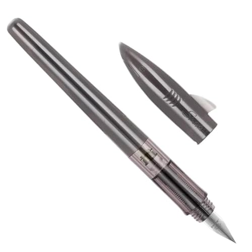 AXPTI Kunststoff-Füllfederhalter, 0,5 mm, F-Spitze, niedlich, Haifischform, Kalligraphie-Tintenstifte, Schule, Schreibwaren, Bürobedarf, Studenten, Geschenke (T-Vulkanasche) von AXPTI