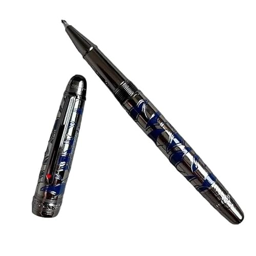 AXPTI Luxus-Füllfederhalter, blaue und schwarze Farbe, M-Spitze, Business, niedliches Schreiben, Geschenke, Stift (A) von AXPTI