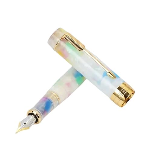 AXPTI Mini-Füllfederhalter aus Holz mit goldenem Clip, feine Feder, Schreibtinte, Stift, Schule, Bürobedarf, Schreibwaren (C) von AXPTI