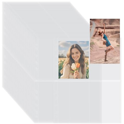 100 Stück Fotohüllen din A4, 800 Fach Transparent Postkartenhüllen für 2/3/4-Ringordner, Doppelseitiger 4 Taschen Foto Seitenschutz, Klarsichthüllen A4 für Fotos für Familien,Hochzeits 100 Stück Fotohüllen din A4, 800 Fach Transparent Postkartenhüllen für 2/3/4-Ringordner, Doppelseitiger 4 Taschen Foto Seitenschutz, Klarsichthüllen A4 für Fotos für Familien,Hochzeits von AXVRAV