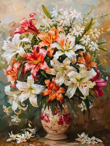 AYAOYANGGO 11CT Kreuzstich Stickpackungen Lilien Blumen In Der Vase Kreuzstich-Sets Zum Selbermachen,Sticksets Mit Einfachen Mustern Für Erwachsene Und Anfänger,Geschenke 30x40cm AYAOYANGGO 11CT Kreuzstich Stickpackungen Lilien Blumen In Der Vase Kreuzstich-Sets Zum Selbermachen,Sticksets Mit Einfachen Mustern Für Erwachsene Und Anfänger,Geschenke 30x40cm von AYAOYANGGO