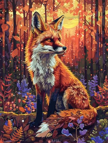 AYAOYANGGO 9CT Diy Bead Embroidery Kit Fuchs Tier Ölgemälde Bead Embroidery Kit Kreuzstich,Nadelspitze,Handarbeit,Wandteppich-Set,Perlenstickerei-Muster,3D-Stickset 60x80cm AYAOYANGGO 9CT Diy Bead Embroidery Kit Fuchs Tier Ölgemälde Bead Embroidery Kit Kreuzstich,Nadelspitze,Handarbeit,Wandteppich-Set,Perlenstickerei-Muster,3D-Stickset 60x80cm von AYAOYANGGO