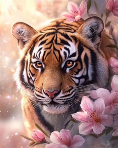AYAOYANGGO 9CT Diy Bead Embroidery Kit Tiger Tier Und Blumen Perlenstickerei-Set Für Erwachsene,Nadelspitze,Wandteppich Diy Seed Bead Embroidery Kits 60x80cm AYAOYANGGO 9CT Diy Bead Embroidery Kit Tiger Tier Und Blumen Perlenstickerei-Set Für Erwachsene,Nadelspitze,Wandteppich Diy Seed Bead Embroidery Kits 60x80cm von AYAOYANGGO