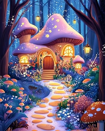 AYAOYANGGO 9CT Diy Perlen-Stickset Fantasy Märchen Pilzhaus Bead Embroidery Kit Kreuzstich,Nadelspitze,Handarbeit,Wandteppich-Set,Perlenstickerei-Muster,3D-Stickset 60x80cm AYAOYANGGO 9CT Diy Perlen-Stickset Fantasy Märchen Pilzhaus Bead Embroidery Kit Kreuzstich,Nadelspitze,Handarbeit,Wandteppich-Set,Perlenstickerei-Muster,3D-Stickset 60x80cm von AYAOYANGGO