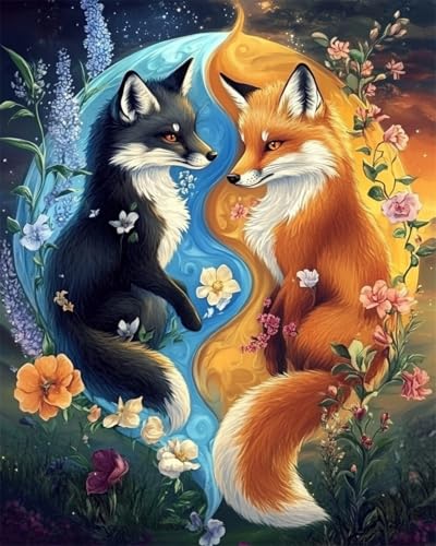 AYAOYANGGO 9CT Diy Perlenstickerei Set Cartoon Fuchs Tier Und Blumen Perlenstickerei-Set Für Erwachsene,Nadelspitze,Wandteppich Diy Seed Bead Embroidery Kits 60x80cm AYAOYANGGO 9CT Diy Perlenstickerei Set Cartoon Fuchs Tier Und Blumen Perlenstickerei-Set Für Erwachsene,Nadelspitze,Wandteppich Diy Seed Bead Embroidery Kits 60x80cm von AYAOYANGGO