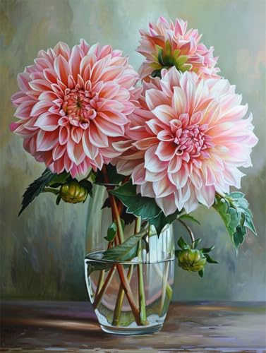 AYAOYANGGO 9CT Diy Stickerei-Set Mit Perlen Bunte Dahlien In Einer Vase Bead Embroidery Kit Kreuzstich,Nadelspitze,Handarbeit,Wandteppich-Set,Perlenstickerei-Muster,3D-Stickset 60x80cm AYAOYANGGO 9CT Diy Stickerei-Set Mit Perlen Bunte Dahlien In Einer Vase Bead Embroidery Kit Kreuzstich,Nadelspitze,Handarbeit,Wandteppich-Set,Perlenstickerei-Muster,3D-Stickset 60x80cm von AYAOYANGGO