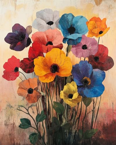 AYAOYANGGO 9CT Diy-Sticksets Mit Perlen Bunte Blumen Perlenstickerei-Bastelset Für Anfänger,Handarbeitsset,Vorgedrucktes Muster,Dekor,Wandkunst 60x80cm AYAOYANGGO 9CT Diy-Sticksets Mit Perlen Bunte Blumen Perlenstickerei-Bastelset Für Anfänger,Handarbeitsset,Vorgedrucktes Muster,Dekor,Wandkunst 60x80cm von AYAOYANGGO