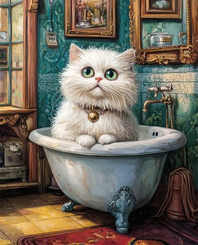 AYAOYANGGO Cross Stitch Kit Cartoon-Katze-Tier Gezähltes Kreuzstich-Set Mit Stempel Für Erwachsene,Anfänger,Anfänger,Fortgeschrittene,Einfache Diy-Stickkunst 11CT 40x50cm AYAOYANGGO Cross Stitch Kit Cartoon-Katze-Tier Gezähltes Kreuzstich-Set Mit Stempel Für Erwachsene,Anfänger,Anfänger,Fortgeschrittene,Einfache Diy-Stickkunst 11CT 40x50cm von AYAOYANGGO