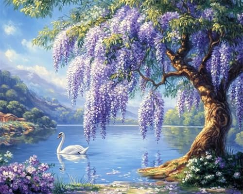 AYAOYANGGO Diy Bead Embroidery Set Blumenbäume Und Seenlandschaft Perlenstickerei-Set Für Erwachsene,Nadelspitze,Wandteppich Diy Seed Bead Embroidery Kits 9CT 60x80cm AYAOYANGGO Diy Bead Embroidery Set Blumenbäume Und Seenlandschaft Perlenstickerei-Set Für Erwachsene,Nadelspitze,Wandteppich Diy Seed Bead Embroidery Kits 9CT 60x80cm von AYAOYANGGO