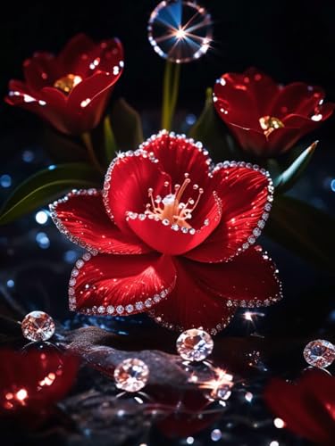 AYAOYANGGO Diy Kreuzstich-Sets Mit Perlen Fantasie Rote Blumen Nadelspitze-Bastelset,Diy-Perlenmalerei,3D-Wandteppich,Perlen-Kreuzstich-Set 9CT 60x80cm AYAOYANGGO Diy Kreuzstich-Sets Mit Perlen Fantasie Rote Blumen Nadelspitze-Bastelset,Diy-Perlenmalerei,3D-Wandteppich,Perlen-Kreuzstich-Set 9CT 60x80cm von AYAOYANGGO