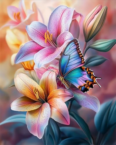 AYAOYANGGO Diy Kreuzstich-Sets Mit Perlen Fantasiefarbene Lilien Nadelspitze-Bastelset,Diy-Perlenmalerei,3D-Wandteppich,Perlen-Kreuzstich-Set 9CT 60x80cm AYAOYANGGO Diy Kreuzstich-Sets Mit Perlen Fantasiefarbene Lilien Nadelspitze-Bastelset,Diy-Perlenmalerei,3D-Wandteppich,Perlen-Kreuzstich-Set 9CT 60x80cm von AYAOYANGGO