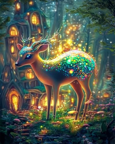 AYAOYANGGO Diy Kreuzstich-Sets Mit Perlen Fantasy Waldelfen Diy-Set Mit Perlen,Handgefertigtes Perlenmalerei-Kit Aus Handarbeit,Bead Embroidery Kits Nadelkunst,Dekor 9CT 40x50cm AYAOYANGGO Diy Kreuzstich-Sets Mit Perlen Fantasy Waldelfen Diy-Set Mit Perlen,Handgefertigtes Perlenmalerei-Kit Aus Handarbeit,Bead Embroidery Kits Nadelkunst,Dekor 9CT 40x50cm von AYAOYANGGO