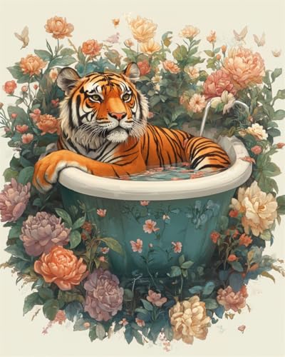 AYAOYANGGO Diy Perlen-Stickset Cartoon-Tiger-Tier Nadelspitze-Bastelset,Diy-Perlenmalerei,3D-Wandteppich,Perlen-Kreuzstich-Set 9CT 60x80cm AYAOYANGGO Diy Perlen-Stickset Cartoon-Tiger-Tier Nadelspitze-Bastelset,Diy-Perlenmalerei,3D-Wandteppich,Perlen-Kreuzstich-Set 9CT 60x80cm von AYAOYANGGO