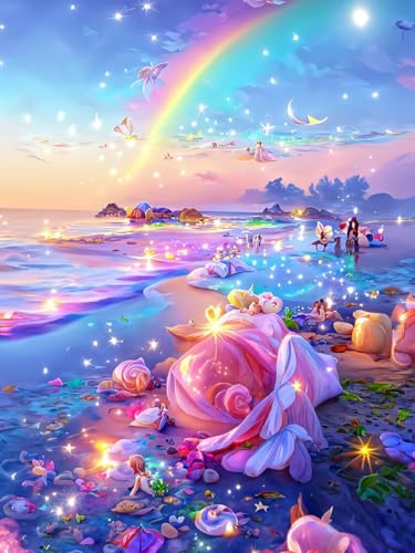 AYAOYANGGO Diy Perlen-Stickset Fantasie Strandblumen Diy-Set Mit Perlen,Handgefertigtes Perlenmalerei-Kit Aus Handarbeit,Bead Embroidery Kits Nadelkunst,Dekor 9CT 40x50cm AYAOYANGGO Diy Perlen-Stickset Fantasie Strandblumen Diy-Set Mit Perlen,Handgefertigtes Perlenmalerei-Kit Aus Handarbeit,Bead Embroidery Kits Nadelkunst,Dekor 9CT 40x50cm von AYAOYANGGO
