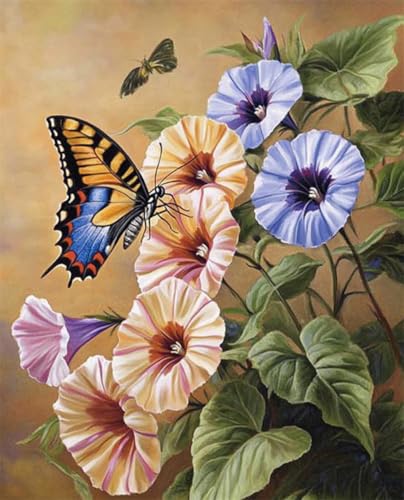 AYAOYANGGO Diy Perlenstickerei Set Blaue Prunkwinde Und Schmetterling Nadelspitze-Bastelset,Diy-Perlenmalerei,3D-Wandteppich,Perlen-Kreuzstich-Set 9CT 60x80cm AYAOYANGGO Diy Perlenstickerei Set Blaue Prunkwinde Und Schmetterling Nadelspitze-Bastelset,Diy-Perlenmalerei,3D-Wandteppich,Perlen-Kreuzstich-Set 9CT 60x80cm von AYAOYANGGO