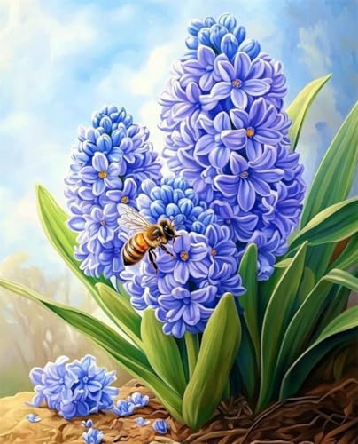 AYAOYANGGO Diy Perlenstickerei Set Fantasieblaue Hyazinthenblüten Bead Embroidery Kit Kreuzstich,Nadelspitze,Handarbeit,Wandteppich-Set,Perlenstickerei-Muster,3D-Stickset 9CT 50x60cm AYAOYANGGO Diy Perlenstickerei Set Fantasieblaue Hyazinthenblüten Bead Embroidery Kit Kreuzstich,Nadelspitze,Handarbeit,Wandteppich-Set,Perlenstickerei-Muster,3D-Stickset 9CT 50x60cm von AYAOYANGGO