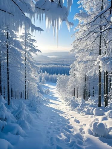 AYAOYANGGO Diy Perlenstickerei-Set Schneewaldlandschaft Perlenstickerei-Set Für Erwachsene,Nadelspitze,Wandteppich Diy Seed Bead Embroidery Kits 9CT 60x80cm AYAOYANGGO Diy Perlenstickerei-Set Schneewaldlandschaft Perlenstickerei-Set Für Erwachsene,Nadelspitze,Wandteppich Diy Seed Bead Embroidery Kits 9CT 60x80cm von AYAOYANGGO